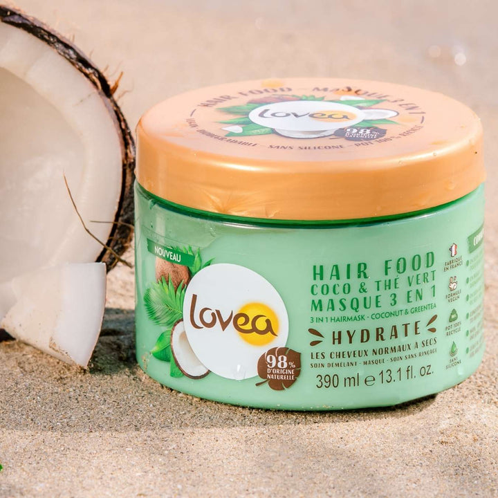 2008286 lovea hair food masque 3 en 1 coco the vert produit