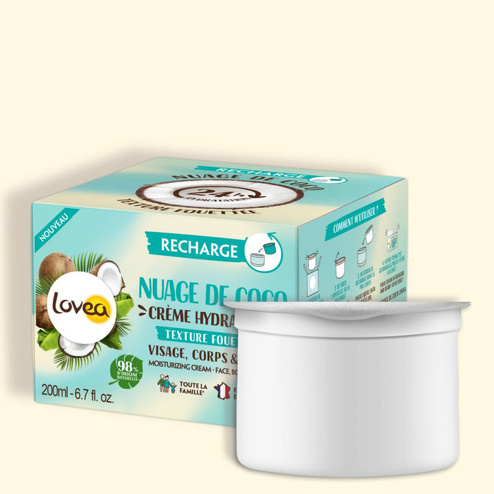 Recharge Crème Hydratante Nuage de Coco - Huile de Coco Bio