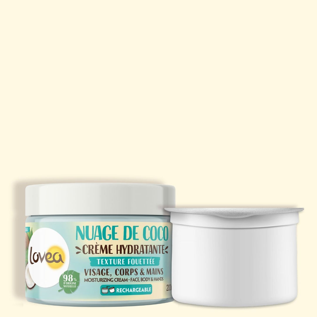 Duo Crème Nuage de Coco & Recharge - Huile de Coco Bio