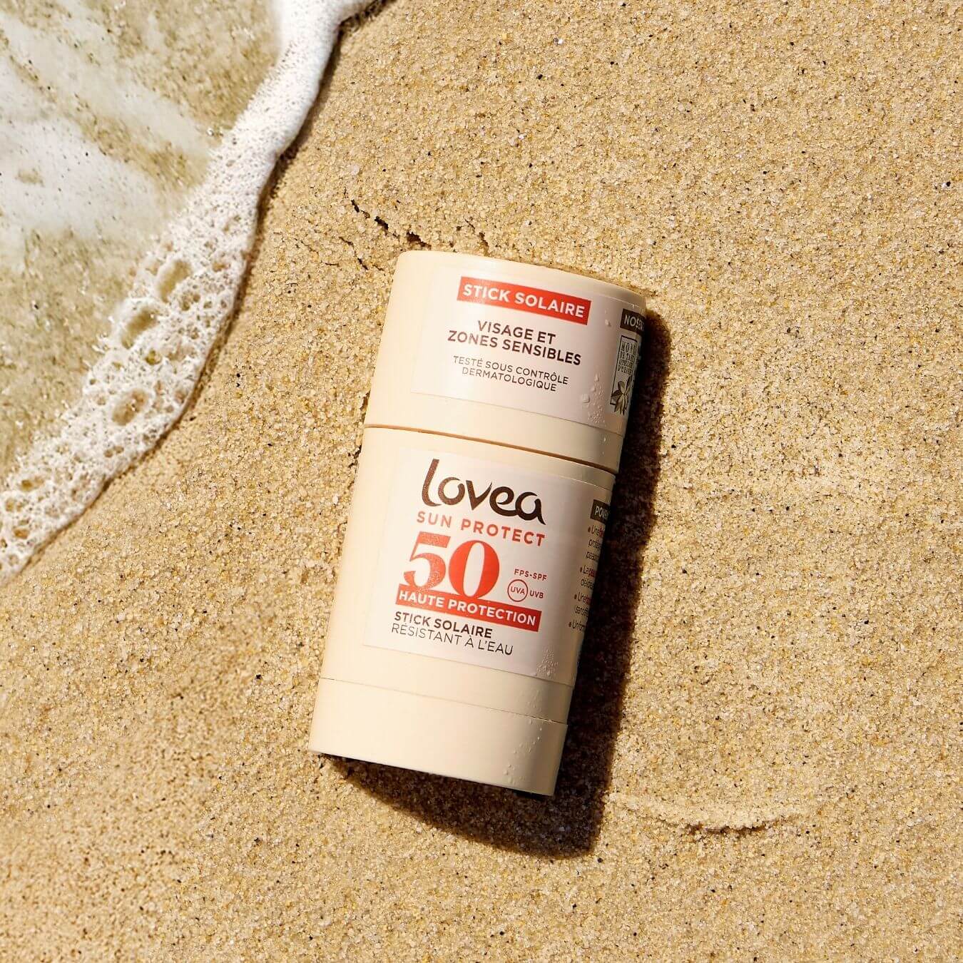 Lovea Stick Solaire Visage & Zones Sensibles Monoï de Tahiti Haute Protection SPF50 40 g 2
