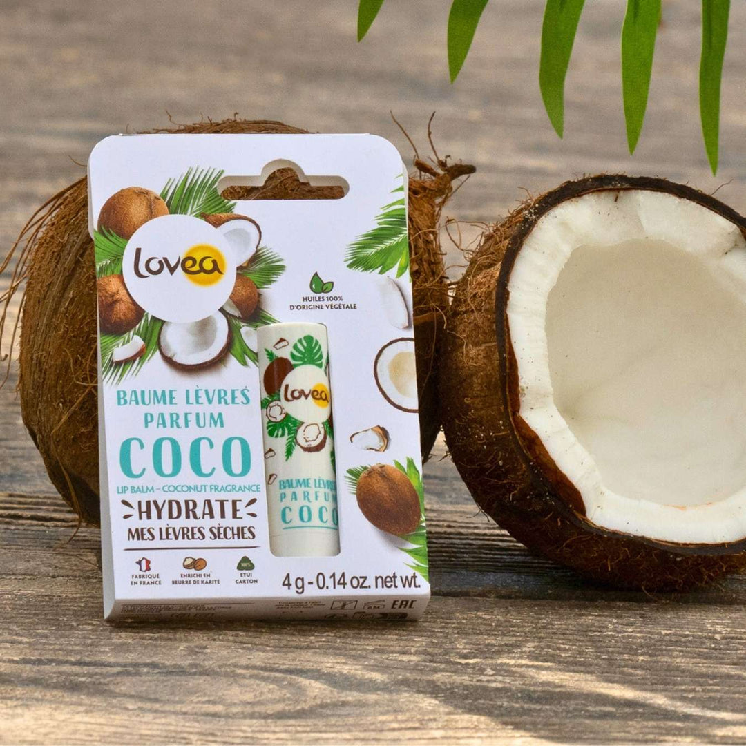 2012030 lovea coconut-scented lip balm product