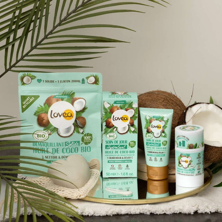 2022022 lovea moisturizing day care organic coconut oil range