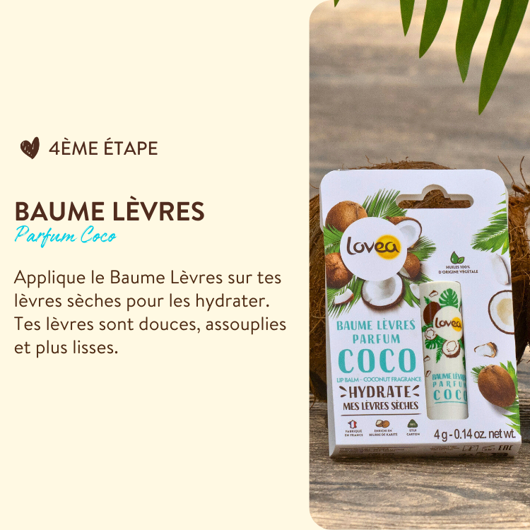 8000033 lovea kit soin corps routine douceur coco baume levres parfum coco produit 4