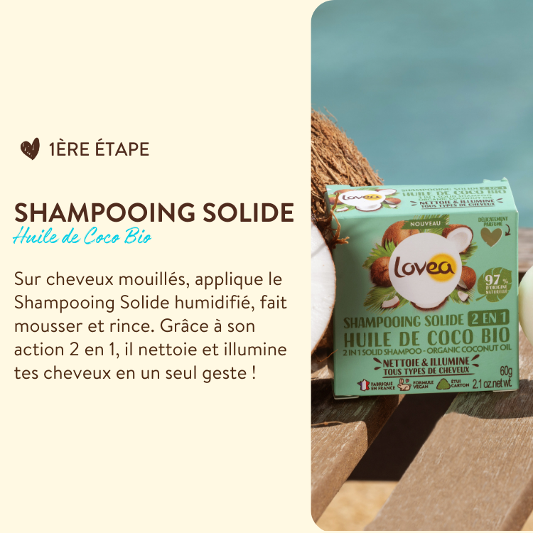 8000063 lovea kit de soin cheveux corps essentiels voyage coco shampooing solide 2 en 1 huile de coco bio produit 1