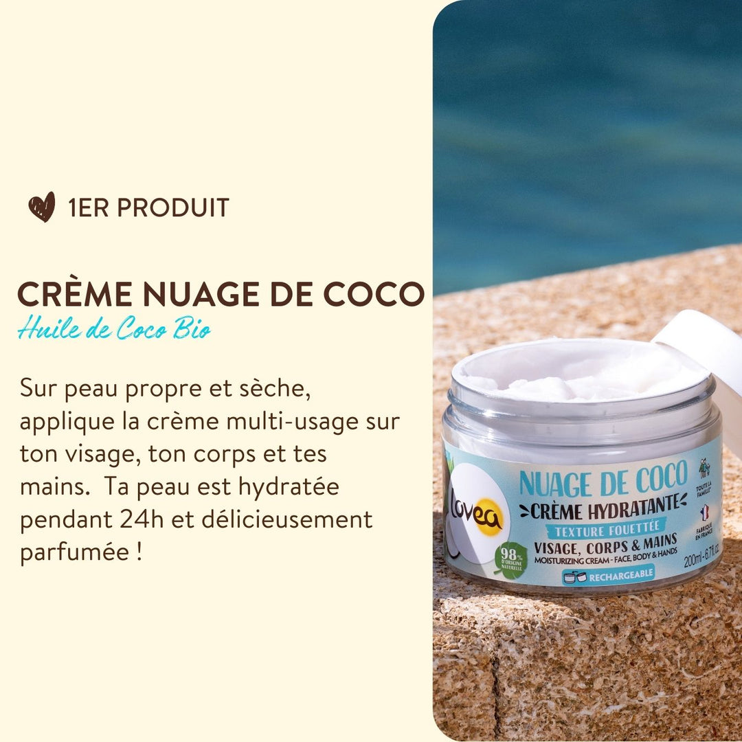Duo Crème Nuage de Coco & Recharge - Huile de Coco Bio