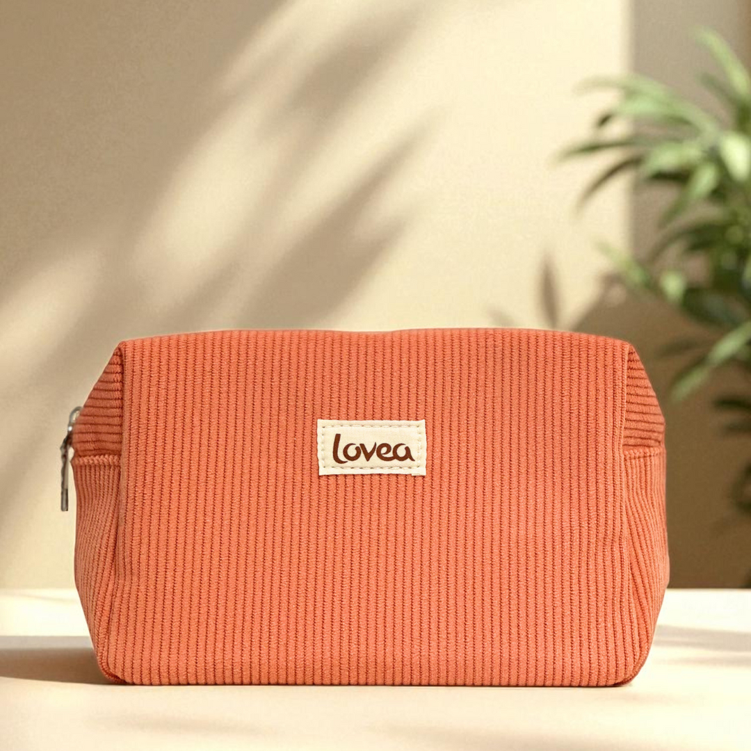 Trousse en velours côtelé