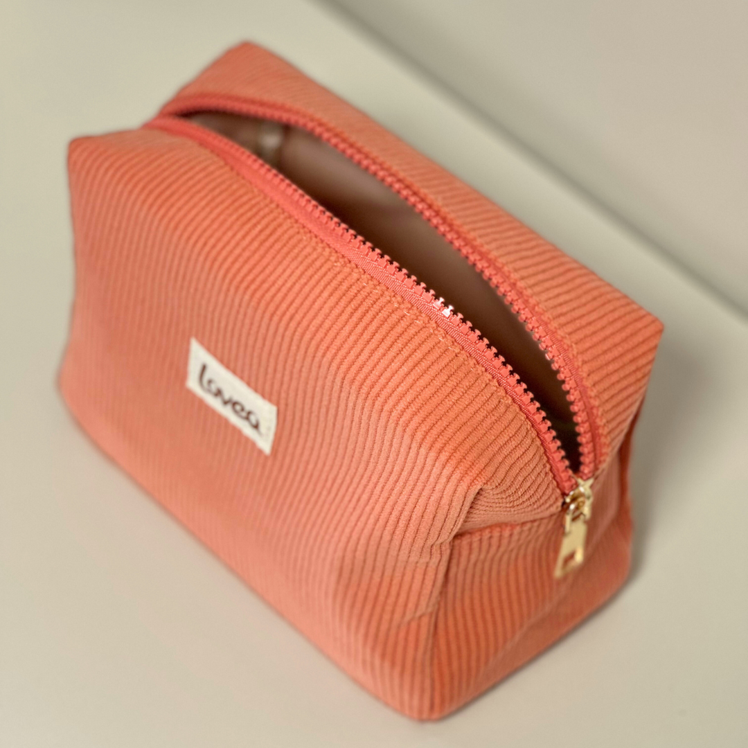 Trousse en velours côtelé