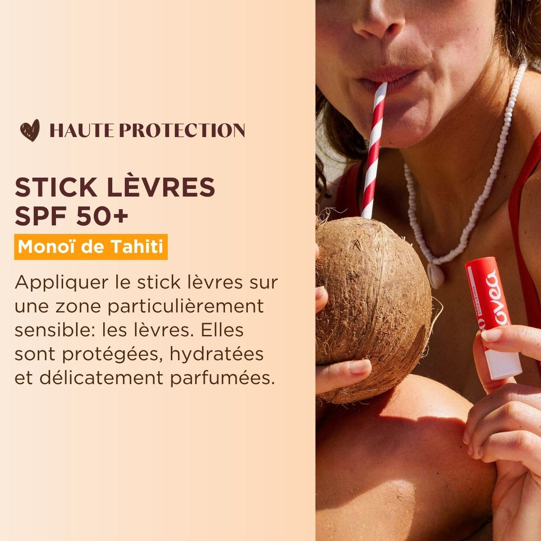 Duo Solaire - Sticks Visage & Lèvres SPF 50  - Monoï de Tahiti